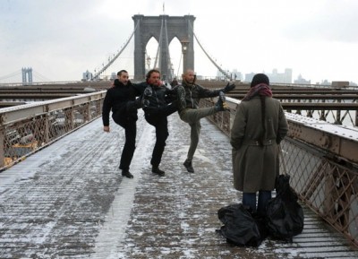 Niche on Brooklyn Bridge (Mikel, Stéphane, Matthew and Bernadette Iglich)