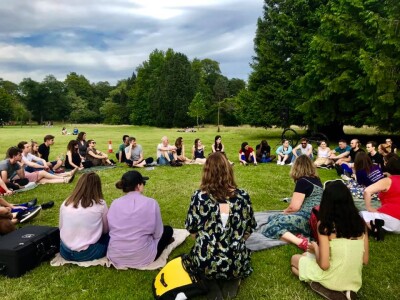 Outdoor rehearsal Bute Park, Cardiff