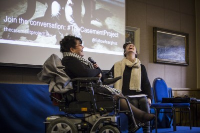 Rosaleen McDonagh in conversation with Lian Bell (photo Ste Murray)